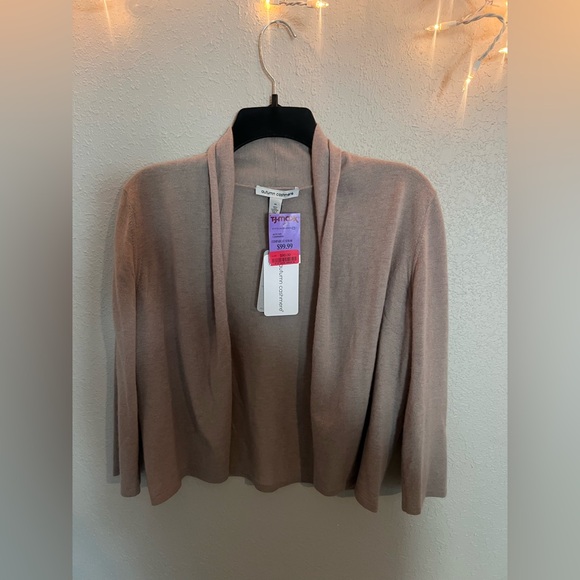 Autumn Cashmere Cropped Women's Tan Sweater - Picture 1 of 4